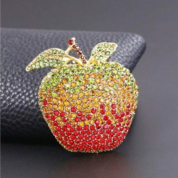 Cottagecore Apple Sparkling Jewels, Ombre Green, Red, Orange, Teachers - Picture 1 of 2
